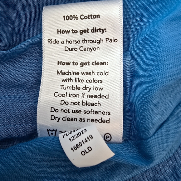 Tecovas Blue Smocked Waist Mini Dress Size L - Picture 8 of 8